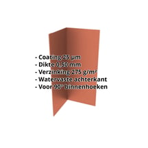 Binnenhoek | 100 x 100 x 2000 mm | Staal 0,50 mm | 25 µm Polyester | 8004 - Koperbruin #2