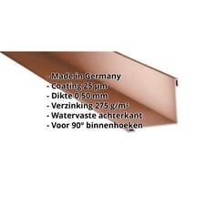 Binnenhoek | 115 x 115 x 2000 mm | Staal 0,50 mm | 25 µm Polyester | 8011 - Notenbruin #2