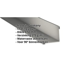 Binnenhoek | 115 x 115 x 2000 mm | Staal 0,50 mm | 25 µm Polyester | 9007 - Grijs aluminiumkleurig #2