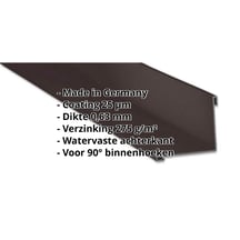 Binnenhoek | 115 x 115 x 2000 mm | Staal 0,63 mm | 25 µm Polyester | 8017 - Chocoladebruin #2