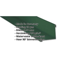 Binnenhoek | 115 x 115 x 2000 mm | Staal 0,75 mm | 25 µm Polyester | 6020 - Chroomoxydegroen #2