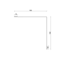 Binnenhoek | 150 x 150 x 2000 mm | Staal 0,50 mm | 25 µm Polyester | Houtlook - Eiken #3