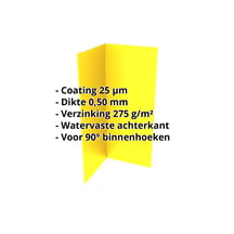 Binnenhoek | 150 x 150 x 2000 mm | Staal 0,50 mm | 25 µm Polyester | 1021 - Koolzaadgeel #2