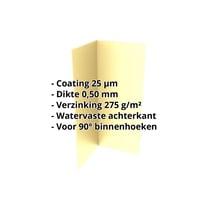 Binnenhoek | 150 x 150 x 2000 mm | Staal 0,50 mm | 25 µm Polyester | 1015 - Licht ivoorkleurig #2