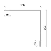 Buitenhoek | 100 x 100 x 2000 mm | Staal 0,75 mm | 50 µm PURLAK® | 9006 - Zilver-Metallic #3