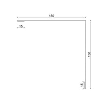 Buitenhoek | 150 x 150 x 2000 mm | Staal 0,50 mm | 25 µm Polyester | Houtlook - Eiken #3