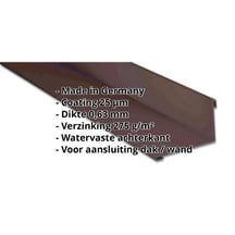 Muuraansluiting | 160 x 115 mm | 95° | Staal 0,63 mm | 25 µm Polyester | 8017 - Chocoladebruin #2