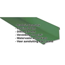 Muuraansluiting | 220 x 150 mm | 95° | Staal 0,50 mm | 25 µm Polyester | 6002 - Loofgroen #2