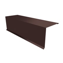 Nok lessenaarsdak | 110 x 100 x 2000 mm | 80° | Staal 0,50 mm | 50 µm PURLAK® | 8017 - Chocoladebruin #1