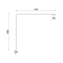 Nok lessenaarsdak | 110 x 100 x 2000 mm | 80° | Staal 0,50 mm | 50 µm PURLAK® | 8017 - Chocoladebruin #3