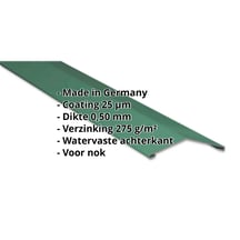 Nokstuk vlak | 145 x 145 mm | 150° | Staal 0,50 mm | 25 µm Polyester | 6020 - Chroomoxydegroen #2