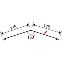 Nokstuk vlak | 145 x 145 mm | 150° | Staal 0,75 mm | 60 µm Puramid | 9002 - Grijswit #6