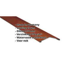 Nokstuk vlak | 145 x 145 mm | 150° | Aluminium 0,70 mm | 25 µm Polyester | 8012 - Roodbruin #2