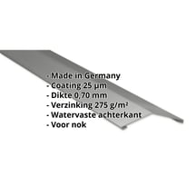 Nokstuk vlak | 145 x 145 mm | 150° | Aluminium 0,70 mm | 25 µm Polyester | 9007 - Grijs aluminiumkleurig #2