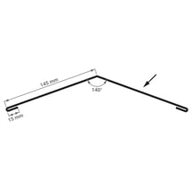 Nokstuk vlak | 145 x 145 x 2000 mm | 140° | Staal 0,75 mm | 50 µm PURLAK® | 9002 - Grijswit #3