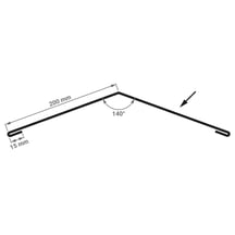 Nokstuk vlak | 200 x 200 x 2000 mm | 140° | Staal 0,75 mm | 50 µm PURLAK® | 9002 - Grijswit #3