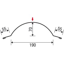 Ronde nok | 1,86 m | Staal 0,50 mm | 35 µm Mattpolyester | 32 - Donkerbruin #4