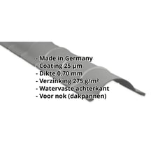 Ronde nok | 1,86 m | Aluminium 0,70 mm | 25 µm Polyester | 9007 - Grijs aluminiumkleurig #2