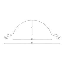 Ronde nok groot | 1,960 m | Staal 0,50 mm | 35 µm mattpolyester | 011 - Groen #2