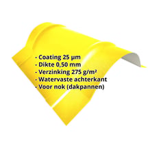 Ronde nok groot | 1,960 m | Staal 0,50 mm | 25 µm Polyester | 1021 - Koolzaadgeel #2