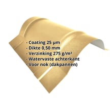 Ronde nok groot | 1,960 m | Staal 0,50 mm | 25 µm Polyester | 1002 - Zandgeel #2