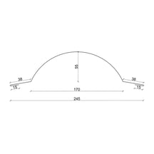 Ronde nok klein | 1,965 m | Staal 0,50 mm | 35 µm mattpolyester | 011 - Groen #3