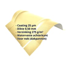 Ronde nok klein | 1,965 m | Staal 0,50 mm | 25 µm Polyester | 1015 - Licht ivoorkleurig #2