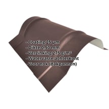 Ronde nok klein | 1,965 m | Staal 0,50 mm | 25 µm Polyester | 8017 - Chocoladebruin #2