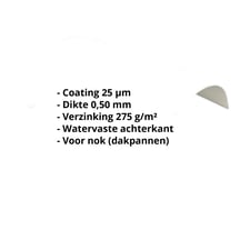 Ronde nok klein | 1,965 m | Staal 0,50 mm | 25 µm Polyester | 9010 - Zuiverwit #2