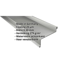 Vensterbank | 50 x 115 x 40 x 2000 mm | Staal 0,50 mm | 25 µm Polyester | 9002 - Grijswit #2