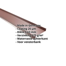 Vensterbank | 50 x 115 x 40 x 2000 mm | Staal 0,63 mm | 25 µm Polyester | 8012 - Roodbruin #2