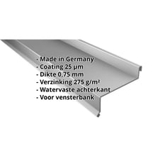 Vensterbank | 50 x 115 x 40 x 2000 mm | Staal 0,75 mm | 25 µm Polyester | 9006 - Zilver-Metallic #2