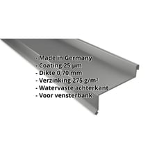 Vensterbank | 50 x 115 x 40 x 2000 mm | Aluminium 0,70 mm | 25 µm Polyester | 9007 - Grijs aluminiumkleurig #2