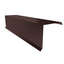 Windveer | 110 x 100 x 2000 mm | Staal 0,50 mm | 35 µm mattpolyester | 8017 - Chocoladebruin #1