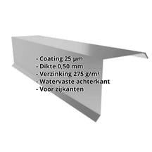 Windveer | 110 x 100 x 2000 mm | Staal 0,50 mm | 25 µm Polyester | 9007 - Grijs aluminiumkleurig #2