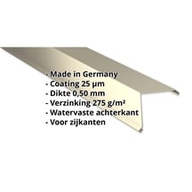 Windveer | 115 x 115 mm | Staal 0,50 mm | 25 µm Polyester | 1015 - Licht ivoorkleurig #2