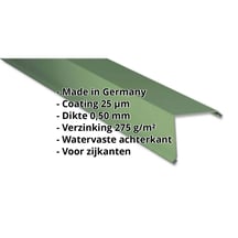 Windveer | 115 x 115 mm | Staal 0,50 mm | 25 µm Polyester | 6011 - Resedagroen #2