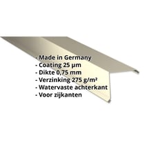 Windveer | 115 x 115 mm | Staal 0,75 mm | 25 µm Polyester | 1015 - Licht ivoorkleurig #2