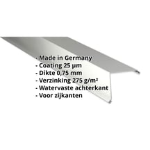 Windveer | 115 x 115 mm | Staal 0,75 mm | 25 µm Polyester | 9002 - Grijswit #2