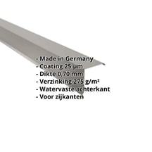 Windveer | 115 x 115 mm | Aluminium 0,70 mm | 25 µm Polyester | 9007 - Grijs aluminiumkleurig #2