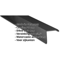 Windveer | 150 x 150 mm | Staal 0,50 mm | 25 µm Polyester | 9005 - Gitzwart #2