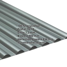 PVC profielplaat SINTRA | 77/18 | 1,20 mm | Antraciet metallic | 2500 mm #2