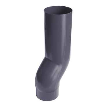 Regenpijp voetstukbocht | PVC | Ø 75 mm | Kleur grafiet