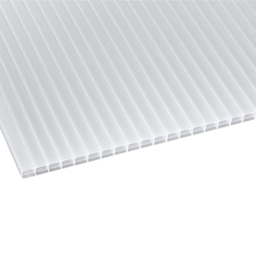 Polycarbonaat kanaalplaat | 16 mm | Breedte 1200 mm | Opaal wit | Dubbelzijdige UV-bescherming | 2000 mm