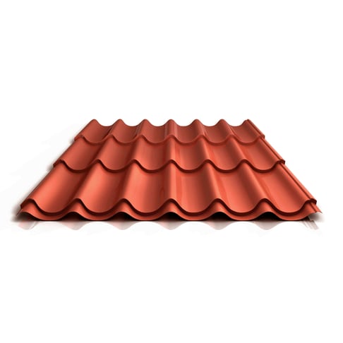 Dakplaten in een levendige panoptiek en koperbruine kleur, ideaal voor stijlvolle dakbedekkingen