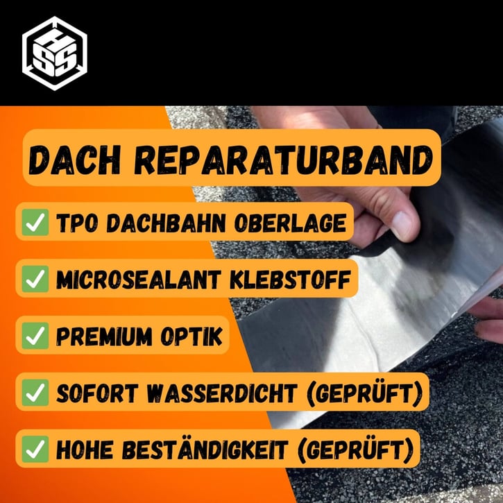 Dakreparatietape met MicroSealant® | Breedte 50 mm | Lengte 2,50 m | Zwart #3