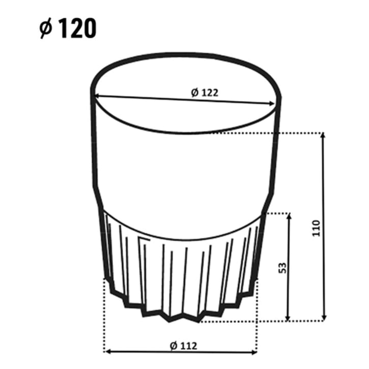 Regenpijp verbindingsstuk | Staal | Ø 120 mm | 028 - Kersrood #2