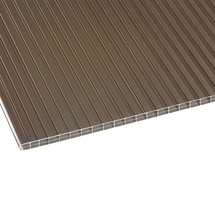 Polycarbonaat kanaalplaat | 16 mm | Breedte 1200 mm | Brons | Dubbelzijdige UV-bescherming | 6000 mm #1