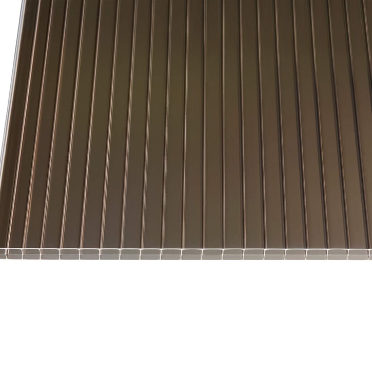Polycarbonaat kanaalplaat | 16 mm | Breedte 1200 mm | Brons | Dubbelzijdige UV-bescherming | 4000 mm #4