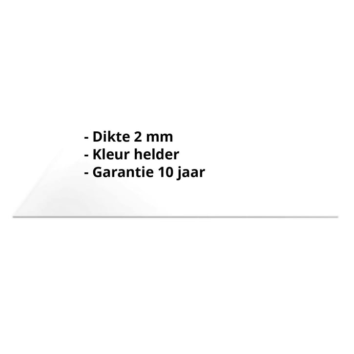 Polycarbonaat massieve plaat | 2 mm | Helder | 1,00 x 1,00 m #2